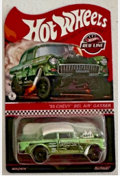 HOT WHEELS RLC GREEN '55 CHEVY BEL AIR GASSER