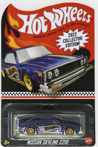 Hot Wheels Blue Nissan Skyline C210 - 2022 Collector Edition