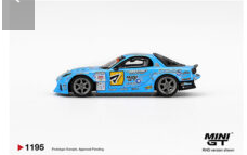 Mini GT 1:64 Mazda RX-7 RE-Amemiya 2025 D1GP – Blue #1195