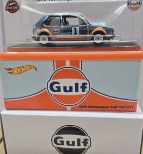Hot Wheels RLC Gulf Livery 1976 Volkswagen Golf MK1 GTI