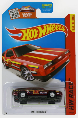 Hot Wheels 2015 SUPER Treasure Hunt DMC DELOREAN Red W/Protector