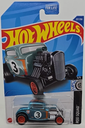 Hot Wheels Rod Squad ‘32 Ford Super Treasure Hunt Gulf Blue with Protector