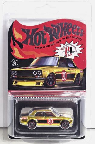 Hot Wheels 2020 RLC '71 Datsun 510 #11842/15000 Gold Redline Club Exclusive