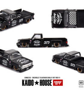 Kaido House x Mini GT Chevrolet Silverado Dually Hot Rod V1 – Flat Black