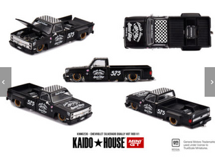 Kaido House x Mini GT Chevrolet Silverado Dually Hot Rod V1 – Flat Black