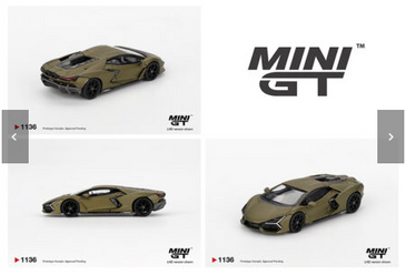 Mini GT 1:64 Lamborghini Revuelto – Verde Gea Matte Green