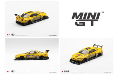Mini GT 1:64 Nissan LB-ER34 Super Silhouette SKYLINE Sport Yellow