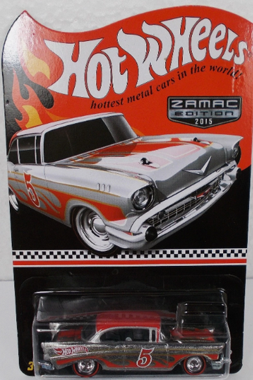 Hot Wheels 2015 Mail-In Zamac Edition Redline Real Riders '57 CHEVY BEL AIR