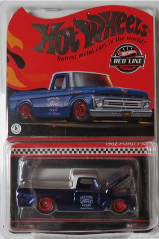HOT WHEELS - RED LINE CLUB - 1962 FORD F100 - SPECTRAFLAME NAVY BLUE