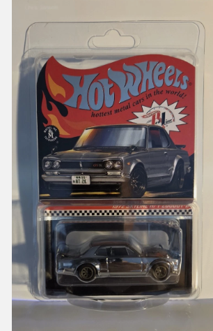 HOT WHEELS RLC CHROME 1972 NISSAN SKYLINE 2000GT-R