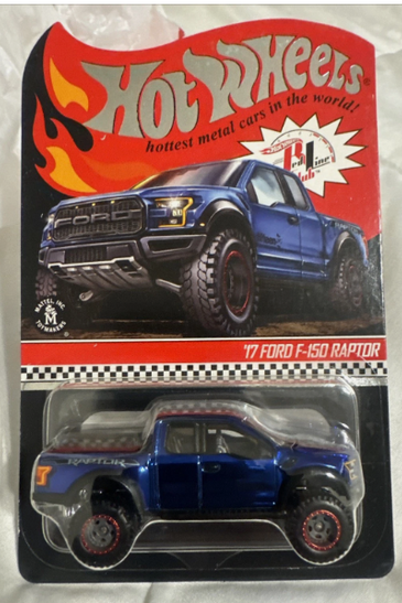 HOT WHEELS RLC BLUE 17 FORD F-1 50 RAPTOR