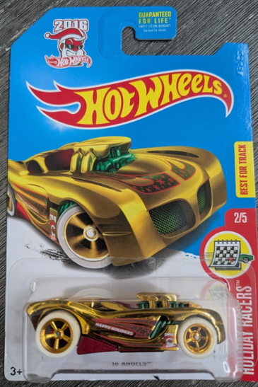 Hot Wheels 2017 Super Treasure Hunt 16 Angels Gold HW Holiday Racers