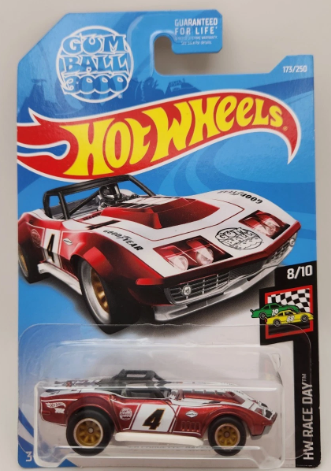 Hot Wheels 2019 Super Treasure Hunt '69 Corvette Racer with Protector Case