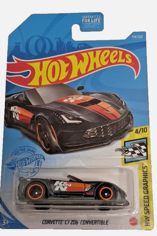 2021 Hot Wheels Super Treasure Hunt Corvette C7 ZO6 Convertible W/Protector
