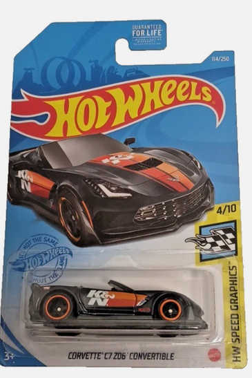 2021 Hot Wheels Super Treasure Hunt Corvette C7 ZO6 Convertible W/Protector