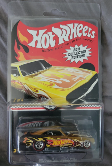 Hot Wheels RLC Redline Club 2016 Zamac Edition '69 Dodge Charger Funny Car & Protector