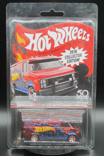 Hot Wheels 2018 COLLECTOR EDITION, CUSTOM GMC PANEL VAN, Red, In Protector