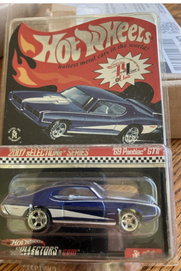 Hot Wheels RLC 69 Pontiac GTO 1:64 Blue/Silver