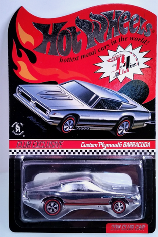 2011 Hot Wheels RLC Red Line Club Membership Custom Plymouth Barracuda Chrome