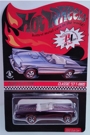 2012 Hot Wheels RLC Red Line Club Membership Classic 57 T-Bird Purple