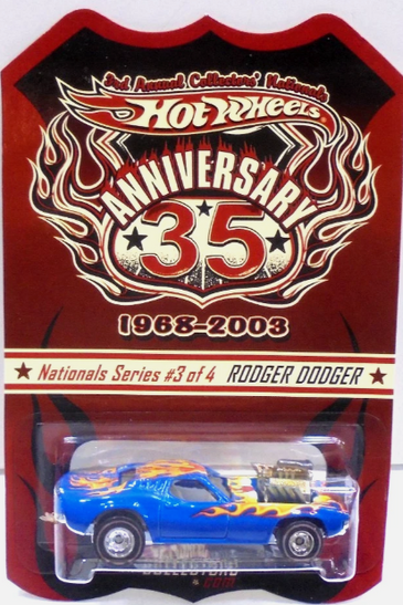 Hot Wheels 35th Anniversary Rodger Dodger Blue Limited Edition
