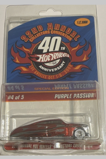 Hot Wheels Purple Passion 22nd Convention 40th Anniversary