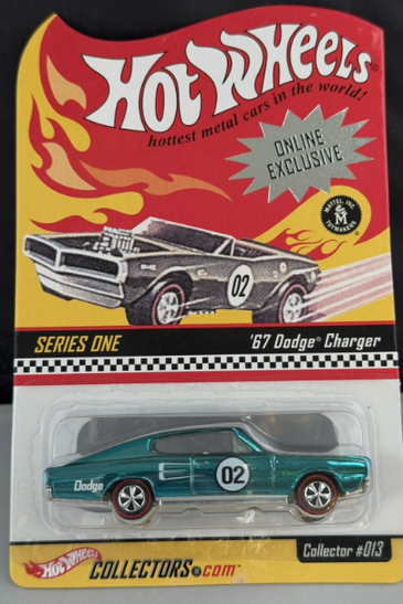 HOT WHEELS RLC ONLINE EXCLUSIVE AQUA '67 DODGE CHARGER
