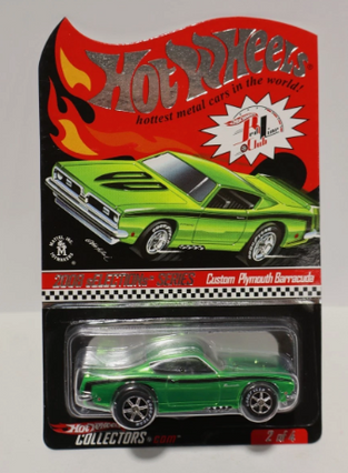 2025 Hot Wheels RLC Selections Custom 1968 Plymouth Barracuda Green