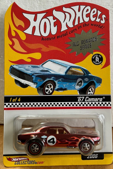 Hot Wheels - 2006 RLC Series 5 - Rewards Car #1 Red w/Flames '67 Camaro