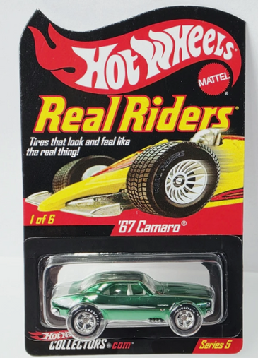 HOT WHEELS RLC REAL RIDERS GREEN '67 CAMARO