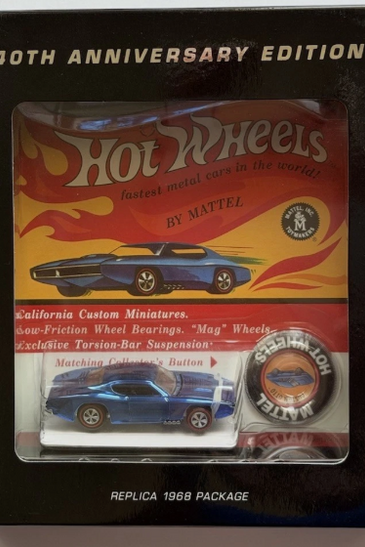 Hot Wheels 2008 RLC 40th Anniversary Custom Otto SF Blue in 1968 Replica Package