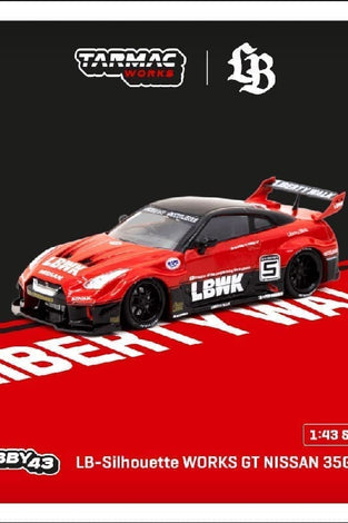 Tarmac Works 1:43 LB-Silhouette WORKS GT NISSAN 35GT-RR Silhouette – Red – Hobby43