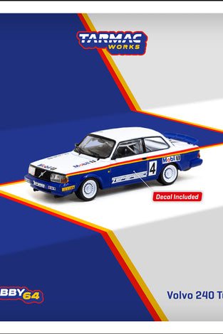 Tarmac Works 1:64 Volvo 240 Turbo Malaysian Group A Championships 1987 Winner Per-Gunnar Andersson- Hobby64