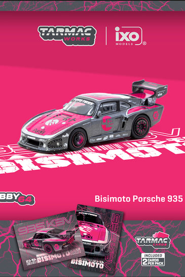 Tarmac Works 1:64 Bisimoto Porsche 935 K3V with Trading Cards – IXO Models Collab – Hobby64 Tarmac Cards