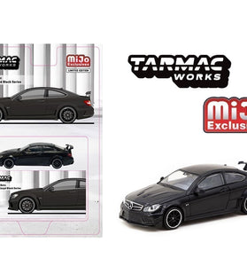 Tarmac Works 1:64 Mercedes-Benz C 63 AMG Coupé Black Series – Matte Black