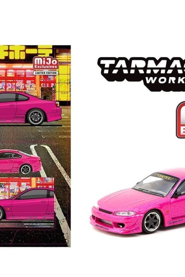 Tarmac Works 1:64 VERTEX Nissan Silvia (S15) – Pink Metallic – MiJo Exclusives