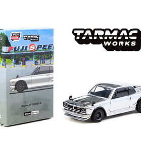 Tarmac Works 1:64 Nissan Skyline 2000 GT-R (KPGC10) Fuji Speed Special Edition – Silver Chrome – Global64