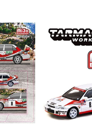 Tarmac Works 1:64 Mitsubishi Lancer Evolution Rallye Monte-Carlo 1993 K. Eriksson / S. Parmander – Global64 – Mijo Exclusives