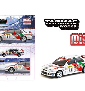 Tarmac Works 1:64 Mitsubishi Lancer Evolution II Rallye Monte-Carlo 1995T. Mäkinen / S. Harjanne