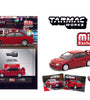 Tarmac Works 1:64 Mitsubishi Lancer GSR Evolution II with 1 Pack Trading Card Included – Red