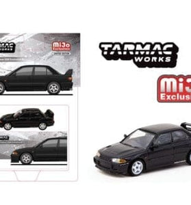 Tarmac Works 1:64 Mitsubishi Lancer GSR Evolution III- Black – Global64 – Mijo Exclusives