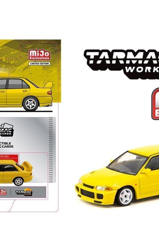 Tarmac Works 1:64 Mitsubishi Lancer GSR Evolution III – Yellow – MiJo Exclusives