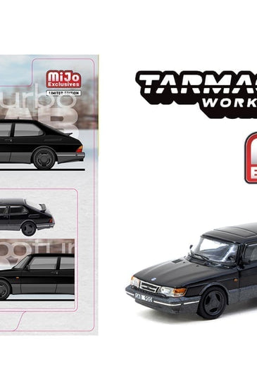 Tarmac Works 1:64 Saab 900 Turbo – Black – MiJo Exclusives