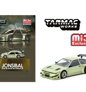Tarmac Works 1:64 Toyota Sprinter Trueno AE86 Widebody Green JONSIBAL Designworks – Global64 MiJo Exclusives