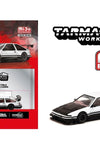 Tarmac Works 1:64 Toyota Sprinter Trueno AE86 Widebody by Jon Sibal with Trading Card – White