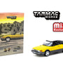 Tarmac Works 1:64 Saab 900 Turbo Convertible with Trading Cards – Yellow- Global64 – Mijo Exclusives
