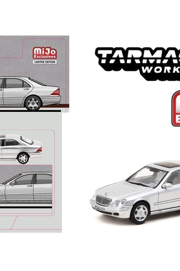 Tarmac Works 1:64 Mercedes-Benz S Class – Brilliant Silver metallic – Global64