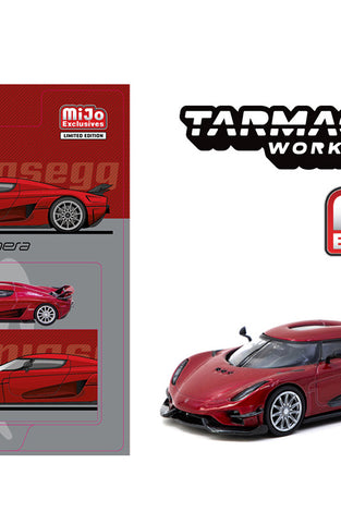 Tarmac Works 1:64 Koenigsegg Regera – Red Metallic – Global64 – MiJo Exclusives Limited Edition