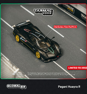 Tarmac Works 1:64 Pagani Huayra R Matte Black Carbon Fiber – Global64