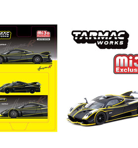 Tarmac Works 1:64 Pagani Huayra R – Matte Black / Silver – Global64 – MiJo Exclusives Limited Edition
